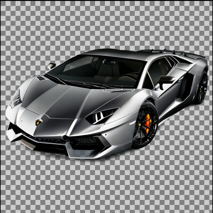 Car generated by an optimized Layer Diffusion prompt