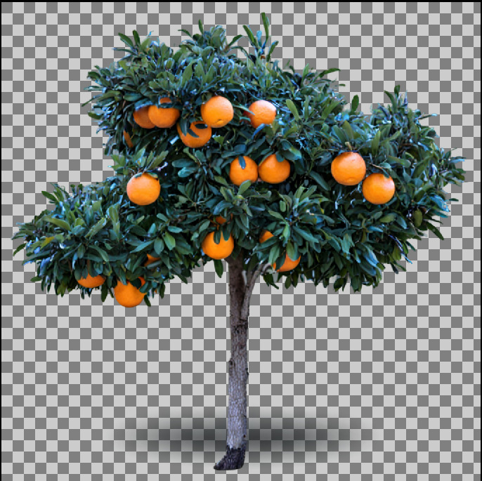 Orange generated by a standard Layer Diffusion prompt
