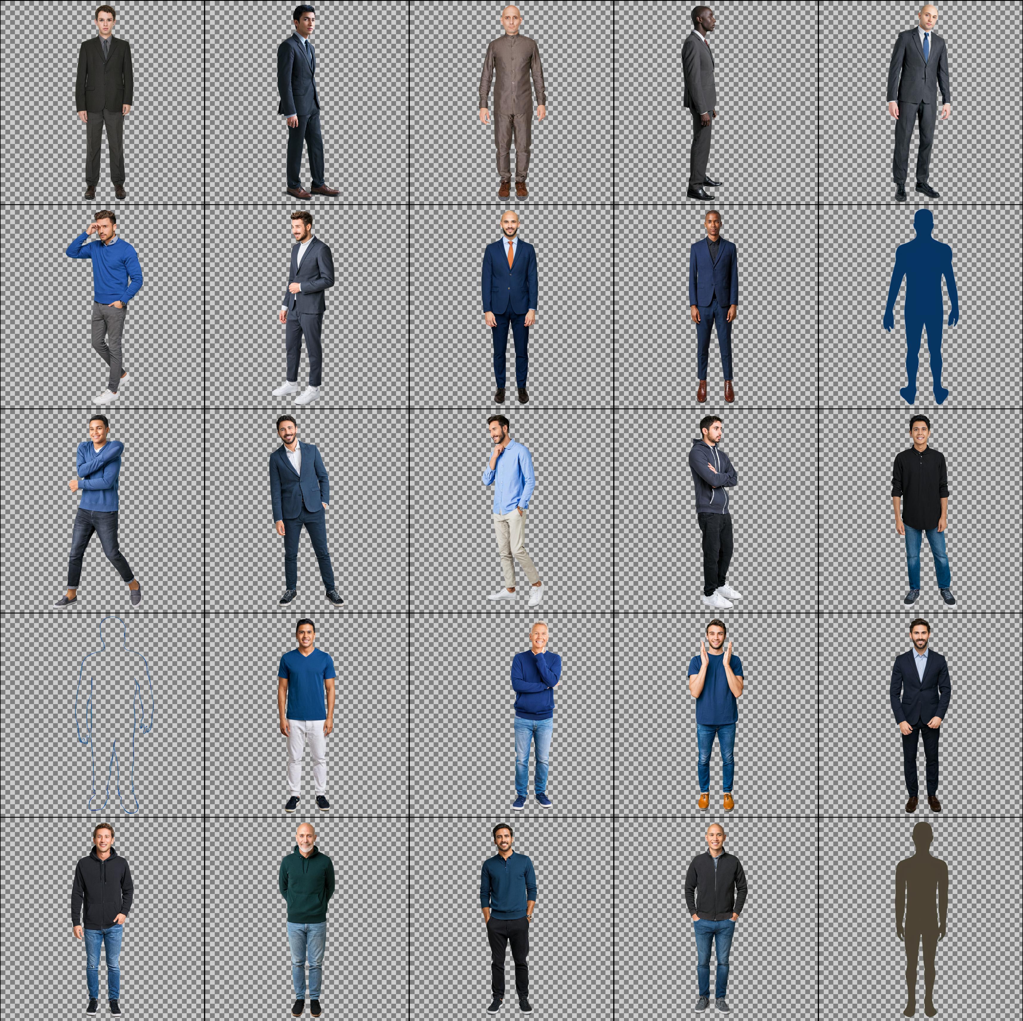 Person foreground instances generated using the standard LD prompt