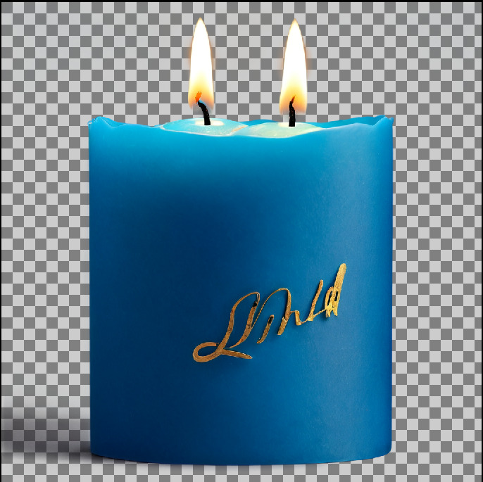 Validation example where the generated object is a candle instead of a birthday card
